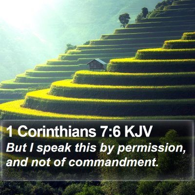 1 Corinthians 7:6 KJV Bible Verse Image