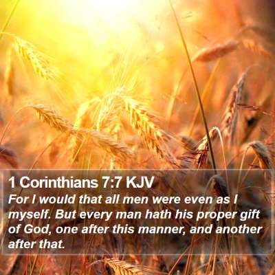 1 Corinthians 7:7 KJV Bible Verse Image