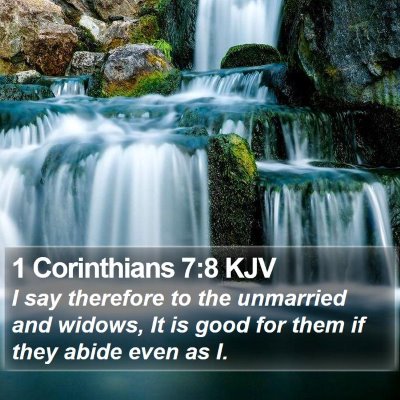 1 Corinthians 7:8 KJV Bible Verse Image