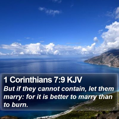 1 Corinthians 7:9 KJV Bible Verse Image