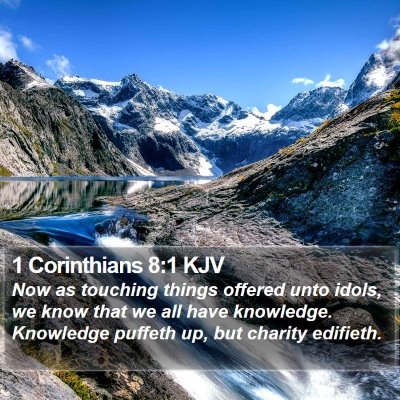 1 Corinthians 8:1 KJV Bible Verse Image