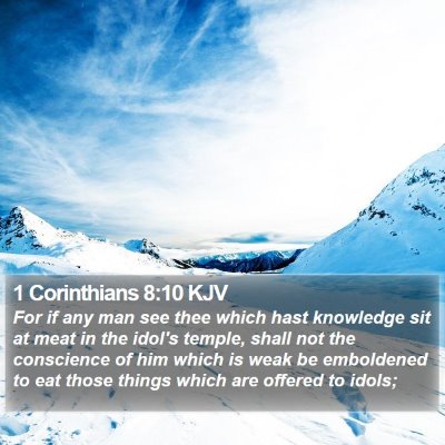 1 Corinthians 8:10 KJV Bible Verse Image