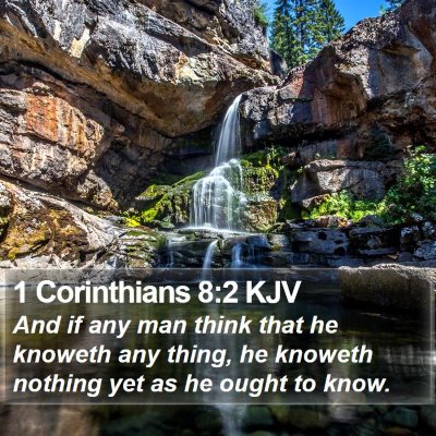 1 Corinthians 8:2 KJV Bible Verse Image