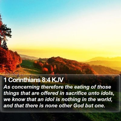 1 Corinthians 8:4 KJV Bible Verse Image