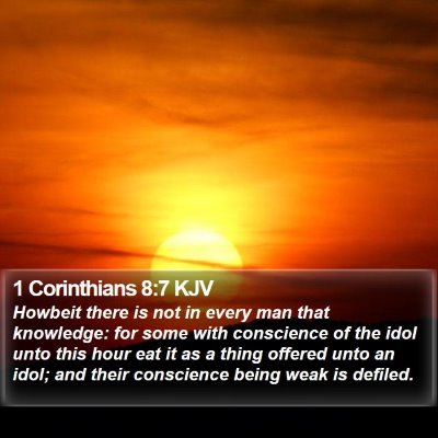 1 Corinthians 8:7 KJV Bible Verse Image