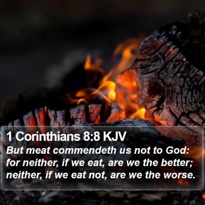 1 Corinthians 8:8 KJV Bible Verse Image