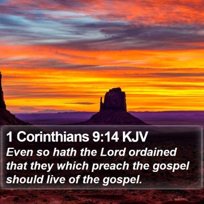 1 Corinthians 9:14 KJV Bible Verse Image