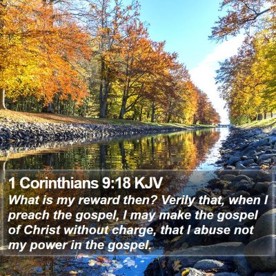 1 Corinthians 9:18 KJV Bible Verse Image
