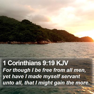 1 Corinthians 9:19 KJV Bible Verse Image
