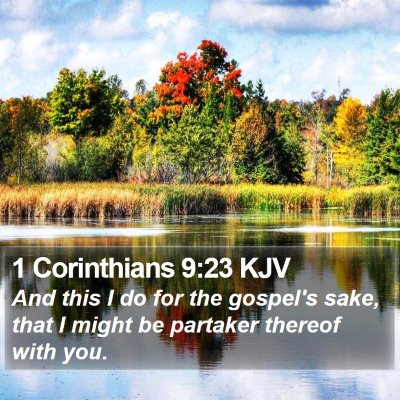 1 Corinthians 9:23 KJV Bible Verse Image