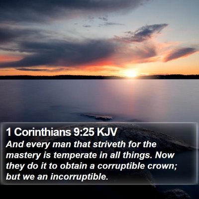 1 Corinthians 9:25 KJV Bible Verse Image