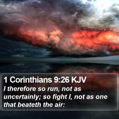 1 Corinthians 9:26 KJV Bible Verse Image