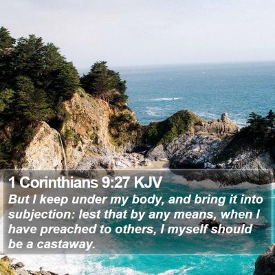 1 Corinthians 9:27 KJV Bible Verse Image