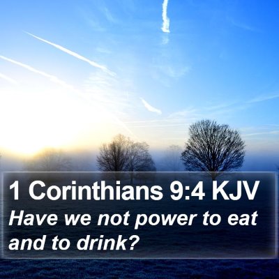 1 Corinthians 9:4 KJV Bible Verse Image