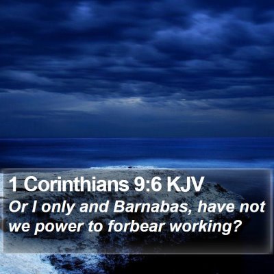 1 Corinthians 9:6 KJV Bible Verse Image