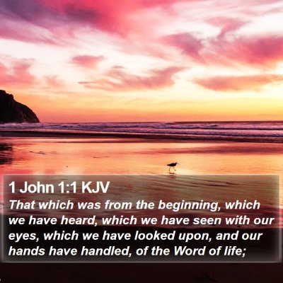 1 John 1:1 KJV Bible Verse Image