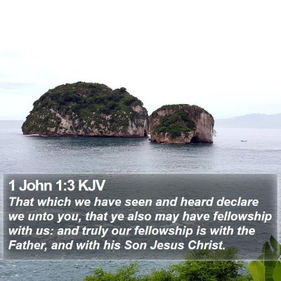 1 John 1:3 KJV Bible Verse Image