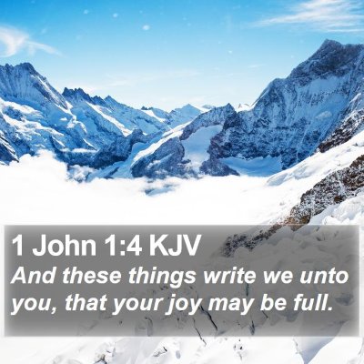 1 John 1:4 KJV Bible Verse Image