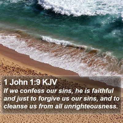 1 John 1:9 KJV Bible Verse Image