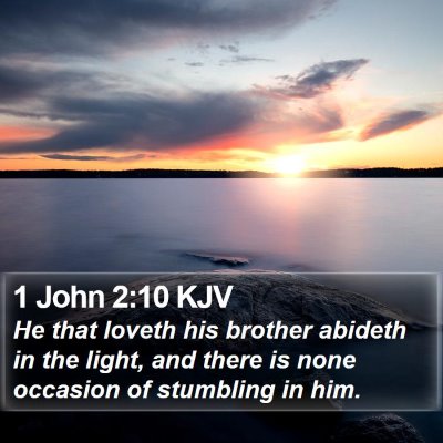 1 John 2:10 KJV Bible Verse Image