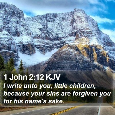 1 John 2:12 KJV Bible Verse Image