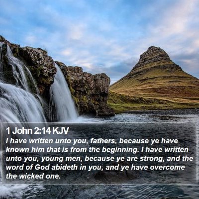 1 John 2:14 KJV Bible Verse Image