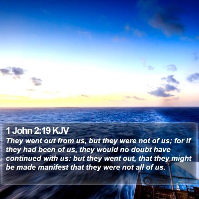 1 John 2:19 KJV Bible Verse Image