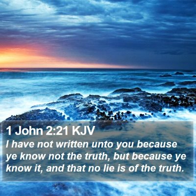 1 John 2:21 KJV Bible Verse Image