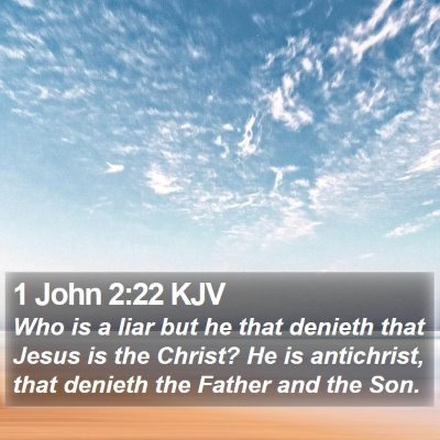 1 John 2:22 KJV Bible Verse Image