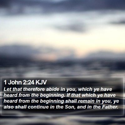 1 John 2:24 KJV Bible Verse Image