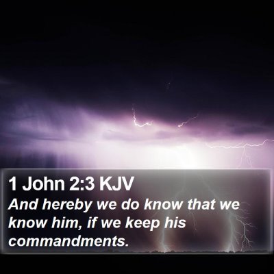 1 John 2:3 KJV Bible Verse Image