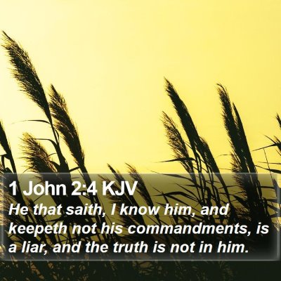 1 John 2:4 KJV Bible Verse Image