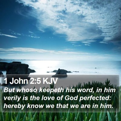 1 John 2:5 KJV Bible Verse Image