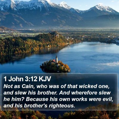 1 John 3:12 KJV Bible Verse Image