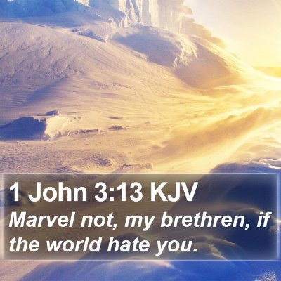 1 John 3:13 KJV Bible Verse Image