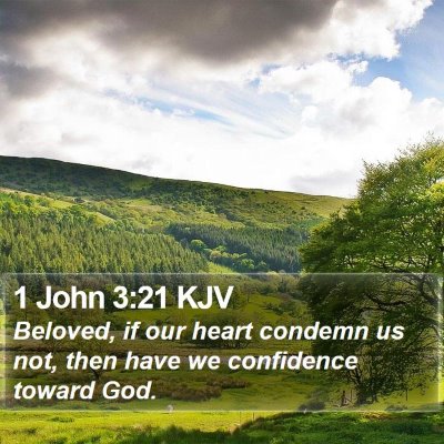 1 John 3:21 KJV Bible Verse Image
