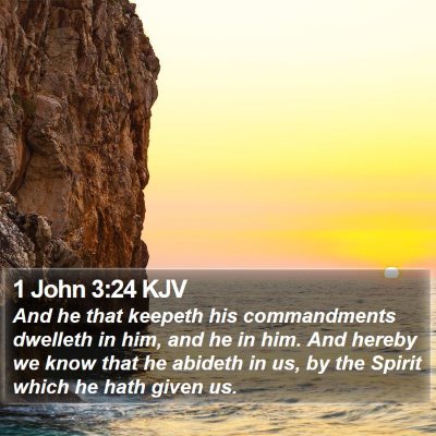 1 John 3:24 KJV Bible Verse Image