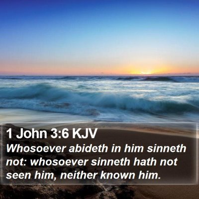 1 John 3:6 KJV Bible Verse Image