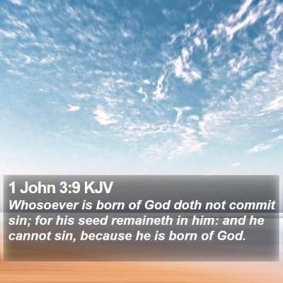 1 John 3:9 KJV Bible Verse Image