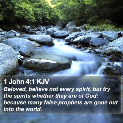 1 John 4:1 KJV Bible Verse Image