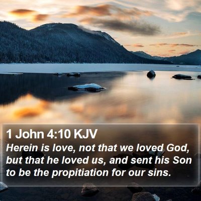 1 John 4:10 KJV Bible Verse Image