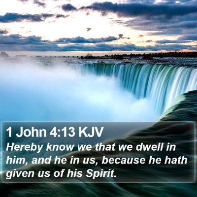 1 John 4:13 KJV Bible Verse Image