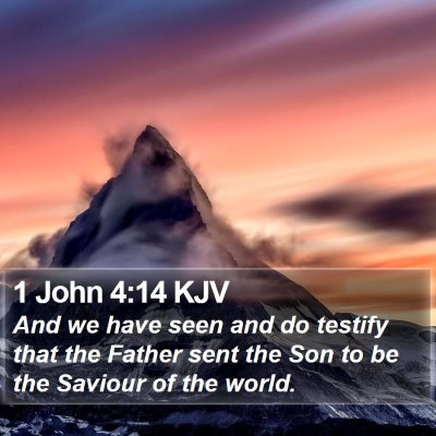 1 John 4:14 KJV Bible Verse Image