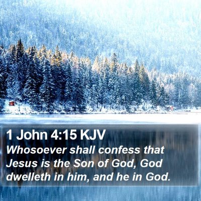 1 John 4:15 KJV Bible Verse Image