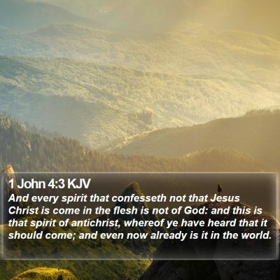 1 John 4:3 KJV Bible Verse Image