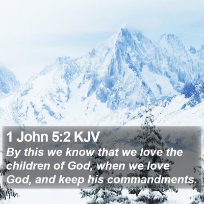 1 John 5:2 KJV Bible Verse Image