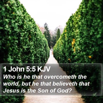 1 John 5:5 KJV Bible Verse Image
