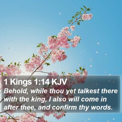 1 Kings 1:14 KJV Bible Verse Image