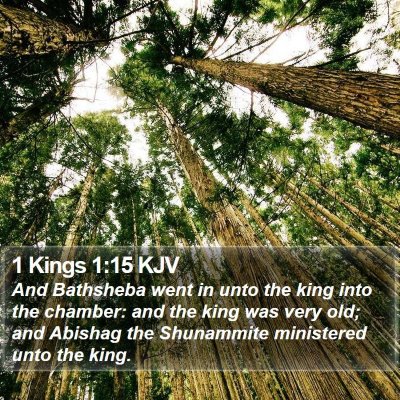 1 Kings 1:15 KJV Bible Verse Image