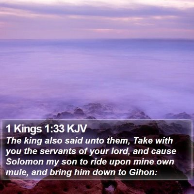 1 Kings 1:33 KJV Bible Verse Image